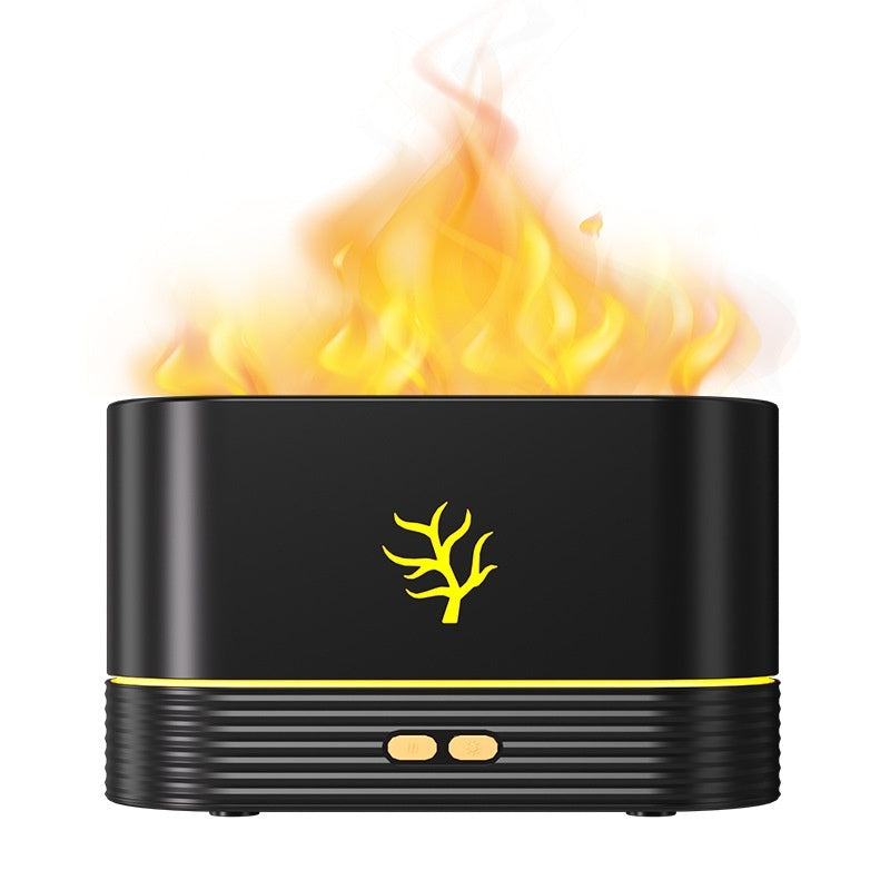 Flame Humidifier – USB LED Aroma Diffuser with Smart Timer & Simulated Fire Effect for Home Decor