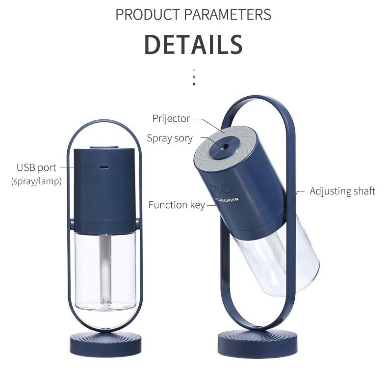 Magic Shadow USB Air Humidifier For Home With Projection Night Lights Ultrasonic Car Mist Maker Mini Office Air Purifier - Caseify
