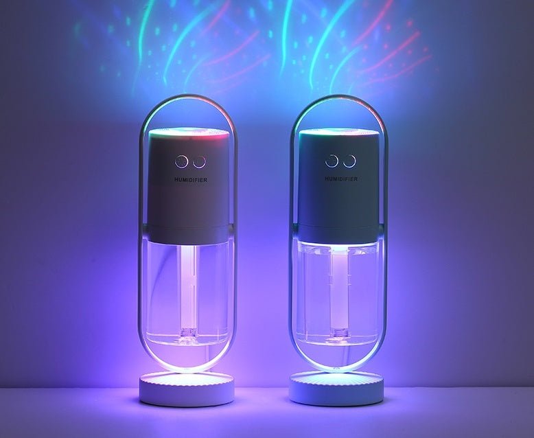 Magic Shadow USB Air Humidifier For Home With Projection Night Lights Ultrasonic Car Mist Maker Mini Office Air Purifier - Caseify