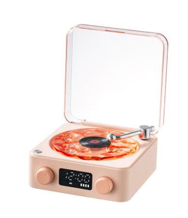 Retro Turntable Speaker Wireless Bluetooth - compatible 5.0 Vinyl Record Player Stereo Sound With White Noise RGB Projection Lamp Effect - Caseify
