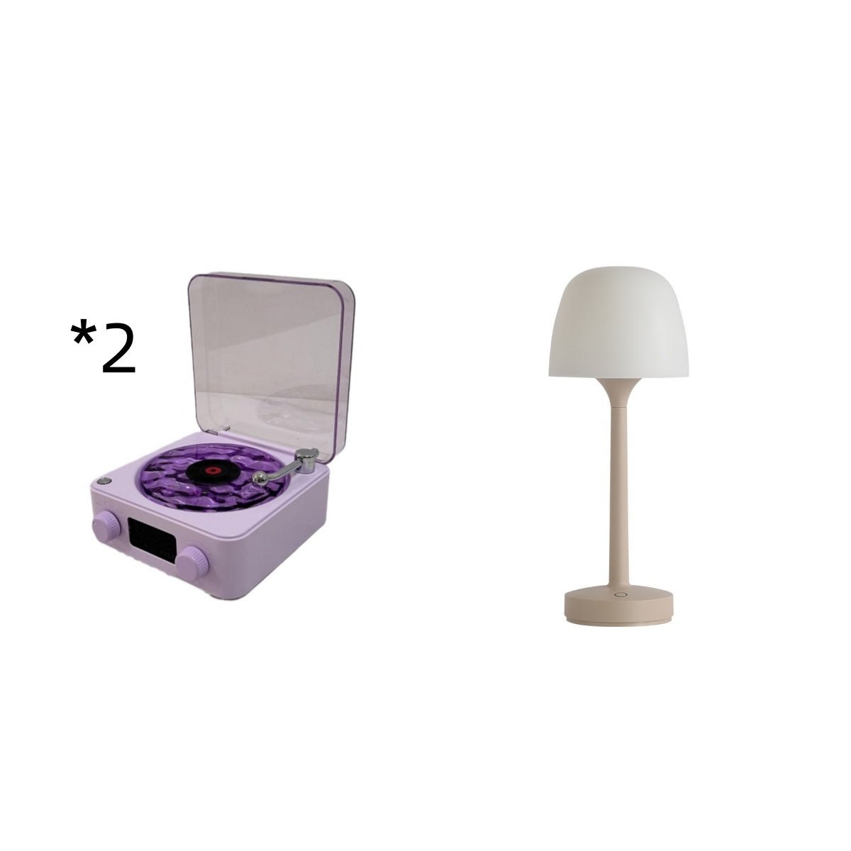 Retro Turntable Speaker Wireless Bluetooth - compatible 5.0 Vinyl Record Player Stereo Sound With White Noise RGB Projection Lamp Effect - Caseify