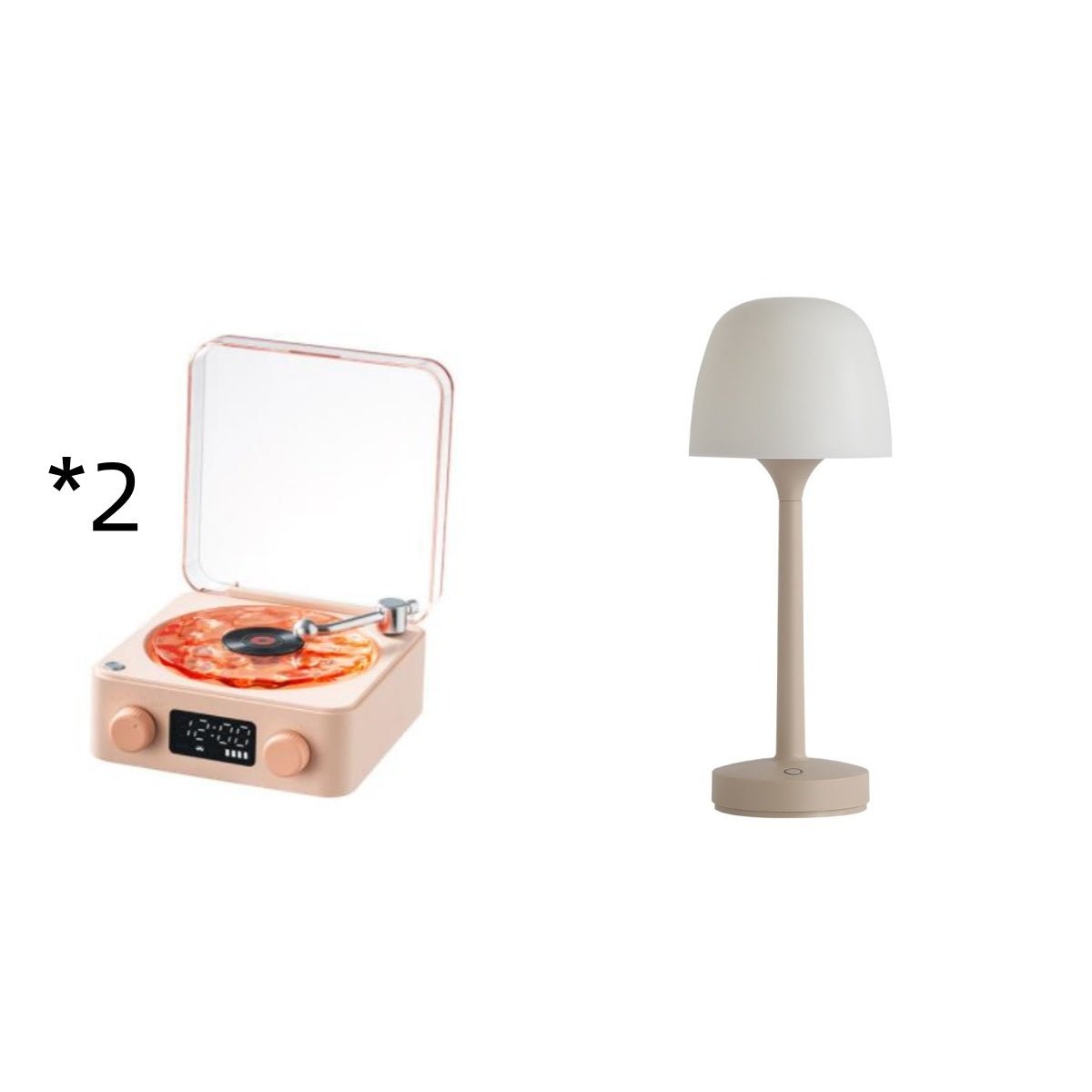 Retro Turntable Speaker Wireless Bluetooth - compatible 5.0 Vinyl Record Player Stereo Sound With White Noise RGB Projection Lamp Effect - Caseify