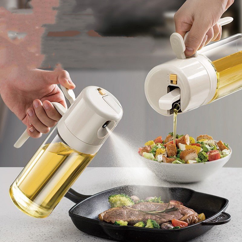 2 In 1 Oil Sprayer Bottle BBQ Cooking Oil Dispenser Olive Oil Pourers Sprayer Kitchen Baking Oil Mister Vinegar Bottle - Caseify