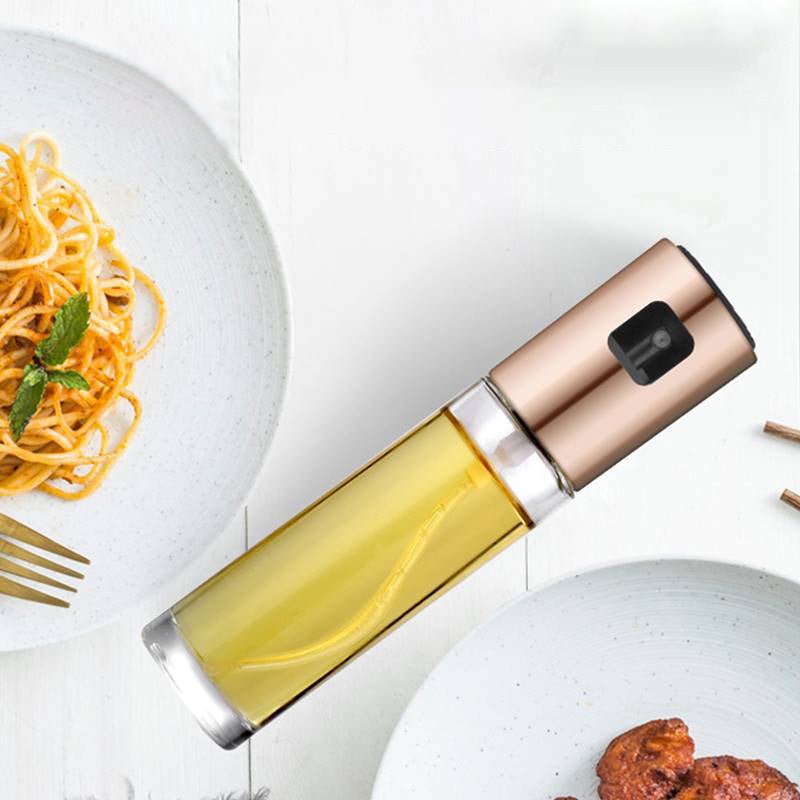 BBQ Healthy Kitchen Cooking Oil Vinegar Spray Bottle Push Type Oil Spray BottlePump Oil Tank Leakproof BBQ Sprayer BBQ Tools Kitchen Gadgets - Caseify