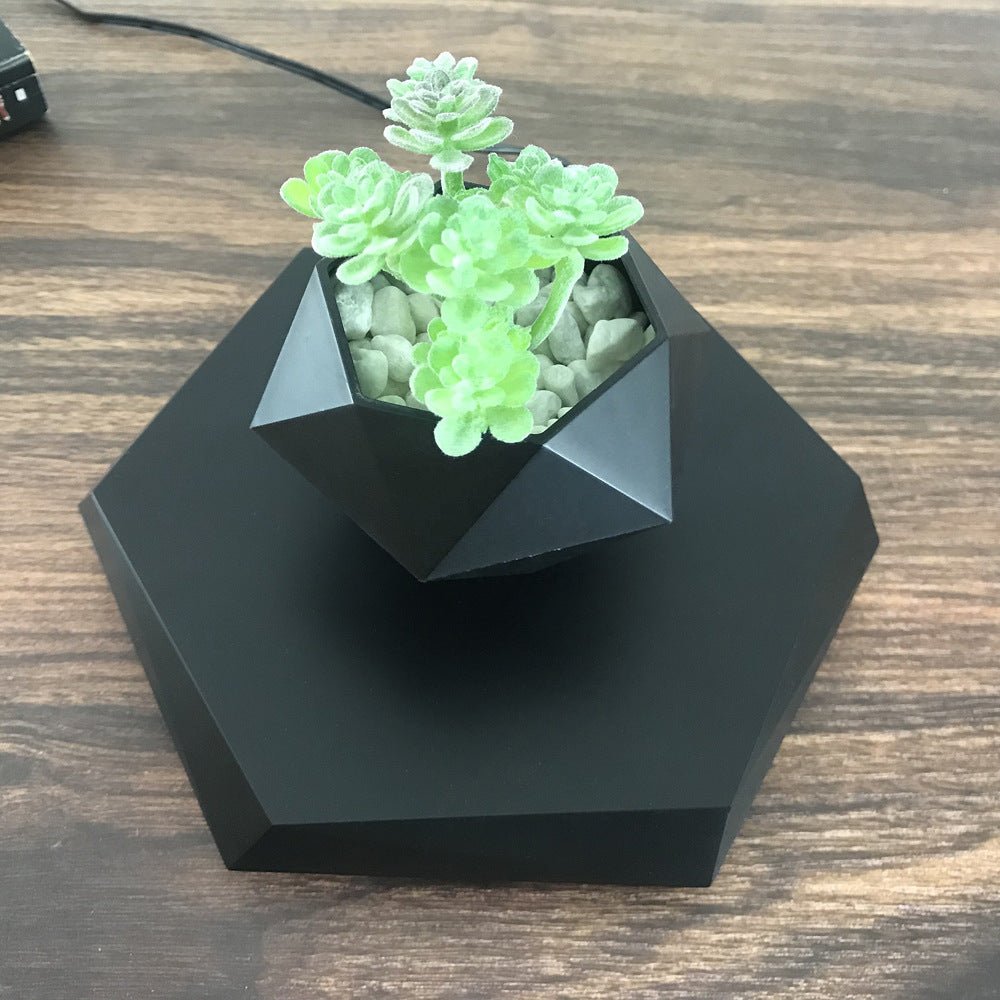 Floating Magnetic Levitating Flower Pot Bonsai Air Plant Pot Planter Potted For Home Office Desk Decor Creative Gift - Caseify