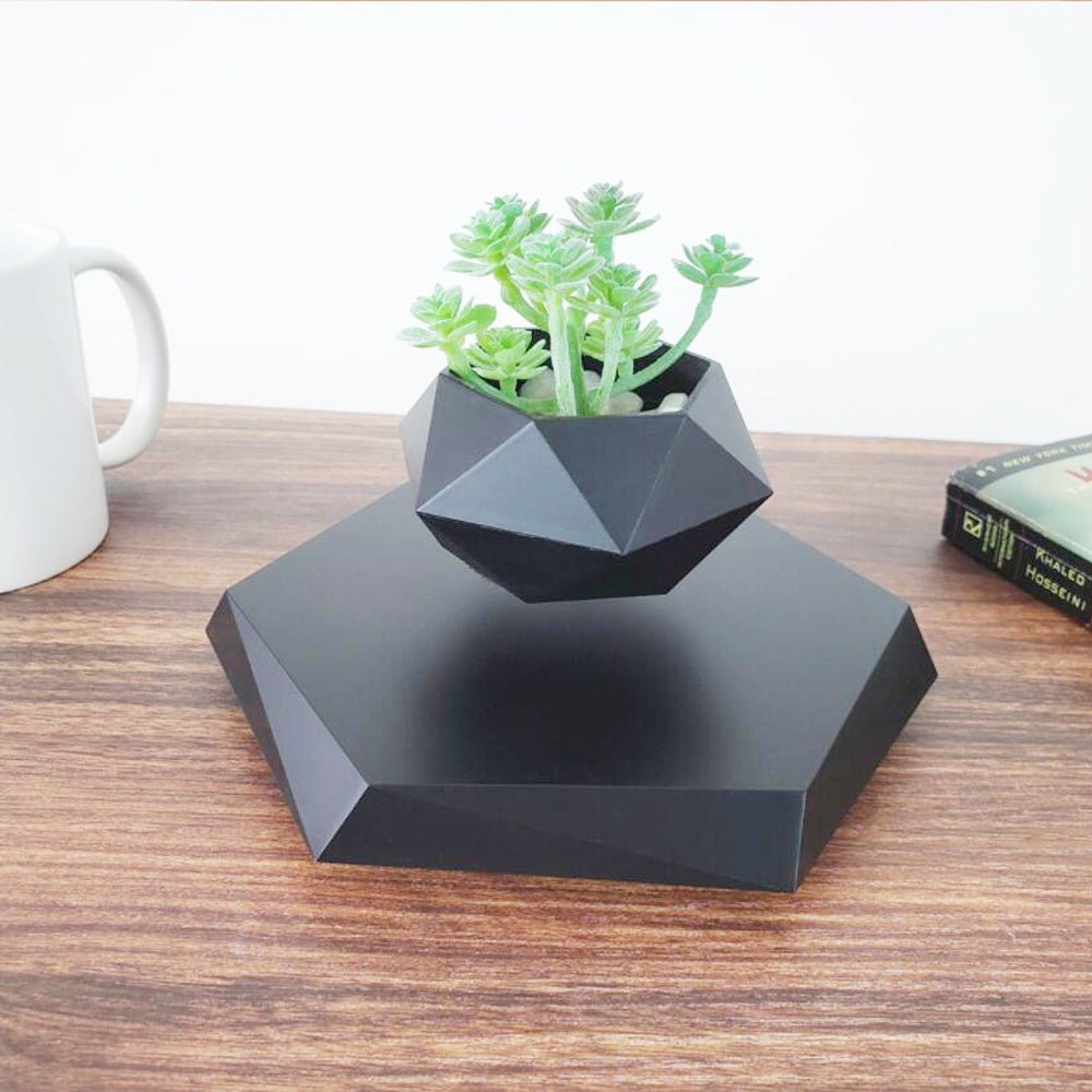 Floating Magnetic Levitating Flower Pot Bonsai Air Plant Pot Planter Potted For Home Office Desk Decor Creative Gift - Caseify