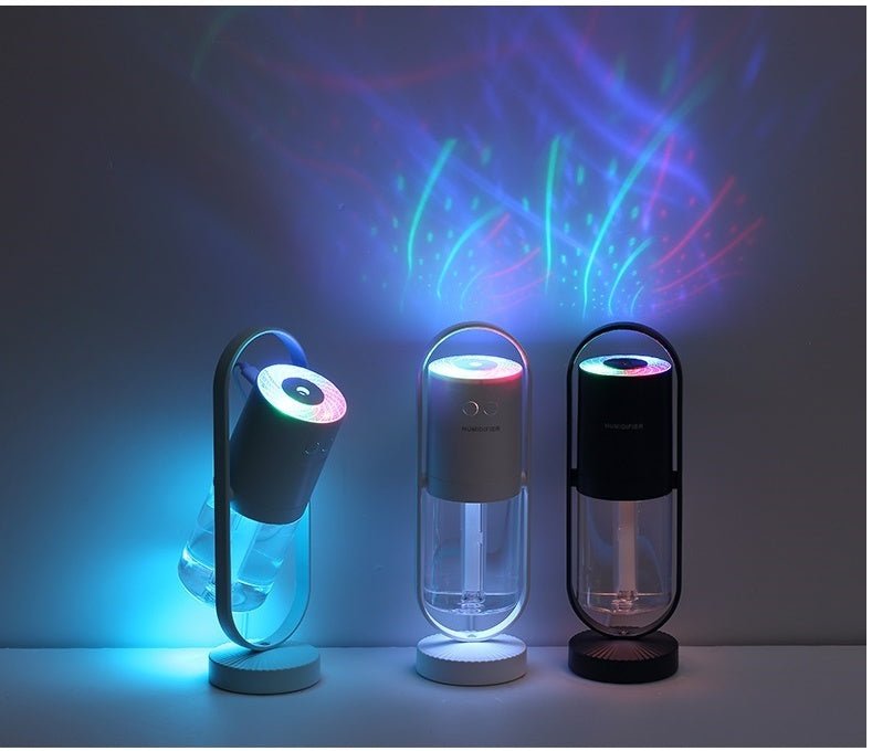Magic Shadow USB Air Humidifier For Home With Projection Night Lights Ultrasonic Car Mist Maker Mini Office Air Purifier - Caseify