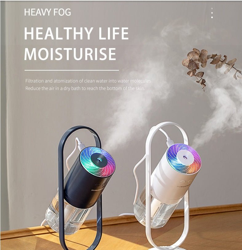 Magic Shadow USB Air Humidifier For Home With Projection Night Lights Ultrasonic Car Mist Maker Mini Office Air Purifier - Caseify